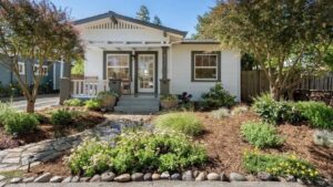 a house with a garden